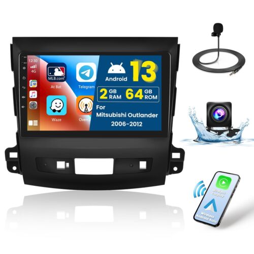 2+64G Android 13 CarPlay Car Stereo Radio for Mitsubishi Outlander 2006-2012,…