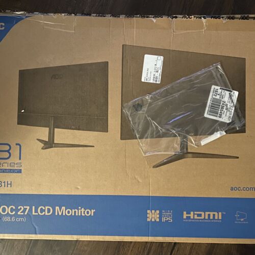 AOC ~ 27in IPS Panel Full HD 1920×1080 VGA HDMI Monitor ~ 27B1H