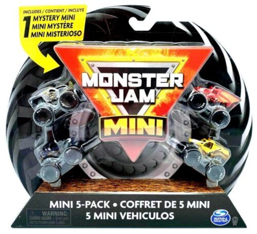 Monster Jam 1:87 Mini Collectible Monster Trucks 5-Pack with 1 Mystery Truck