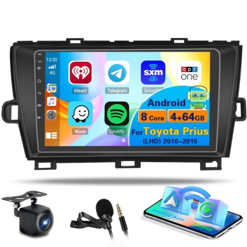 8-Core 4+64G Android 13 Car Stereo Upgrade Radio for Toyota Prius 2010-2015(L…