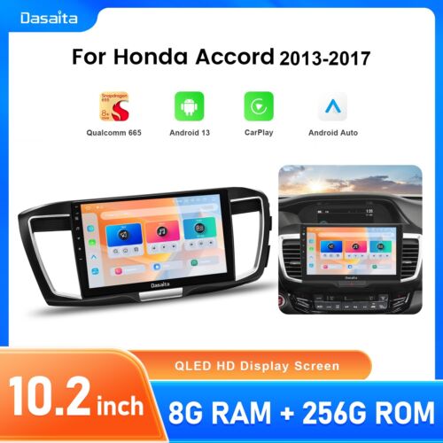 Dasaita Android 13 Car Stereo For Honda Accord 2013-2017 With Wireless Carplay