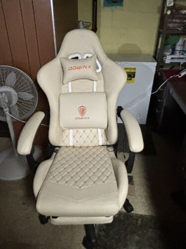 Dowinx Gaming Chair with Massage Lumbar Support, Footrest & Pocket Spring Seat