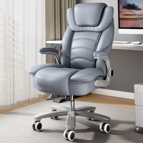 Big Tall Executive Office Chair Ergonomic Leather Computer Desk Chair Heavy Duty