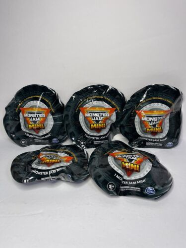 Monster Jam Official Mini Mystery Collectible Monster Truck 1:87 Scale Lot Of 5