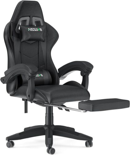 Gaming Chair Ergonomic Computer Office Chair Recliner Swivel Seat With Footrest