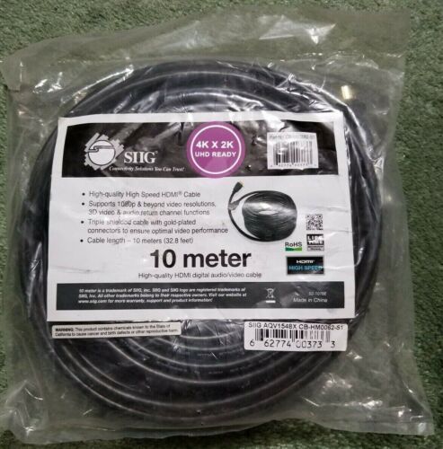 SIIG HDMI Cable 10 Meter 32.8 Feet CB-HM0062-S1 4K 2K UHD Ready