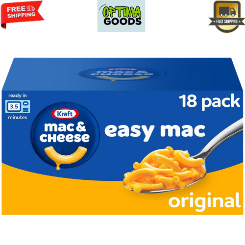 Kraft Easy Mac Original Macaroni & Cheese Microwavable Dinner (18 Ct Packets)(Pa