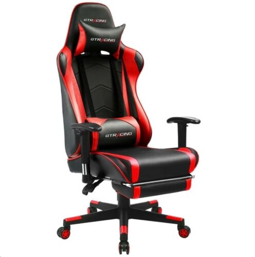 GTRACING Gaming Chair Office Chair PU Leather with Footrest, Adjustable Headrest