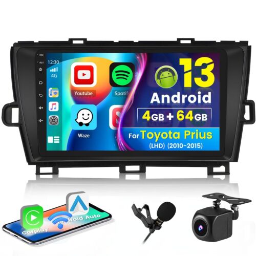 8-Core 4+64G Android 13 Car Stereo Upgrade Radio for Toyota Prius 2010-2015(L…