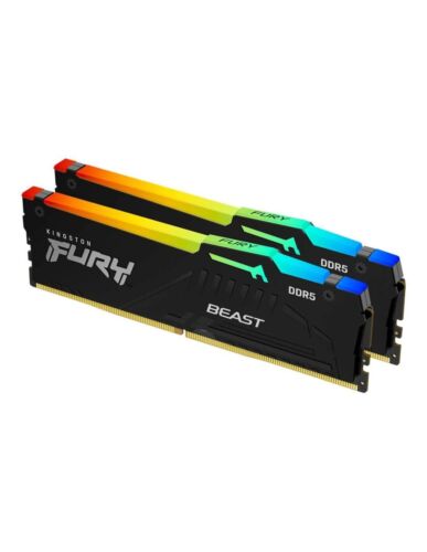 Kingston FURY Beast 16GB (2x8GB) 6000MT/s DDR5 CL36 RGB Desktop Memory Kit of…