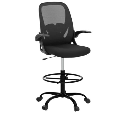 Office Chair with Lumbar Support and Adjustable Footrest Ring,250 Pounds Load