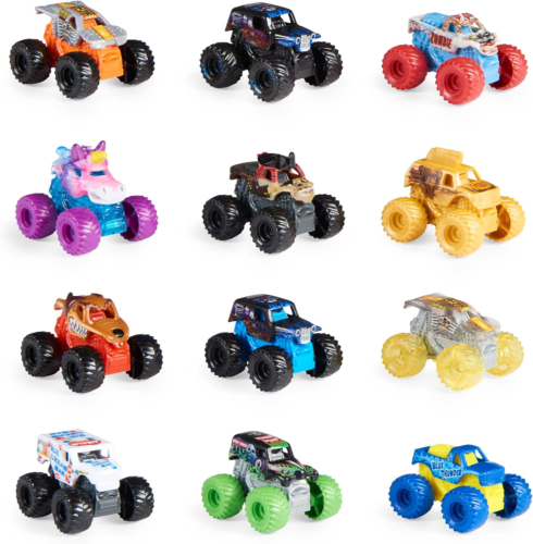 , Official Mini Mystery Collectible Monster Truck 12-Pack, 1:87 Scale, Great …