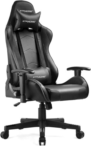 GTRACING Gaming Chair Racing Office Computer 23D x 16W x 50H in, Black