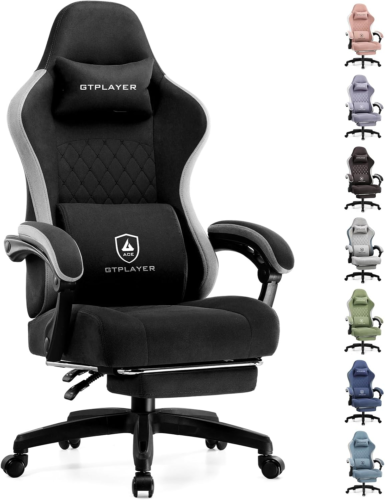 High Back Ergonomic Gaming Chair with Pocket Spring Cushion & Lumbar Support