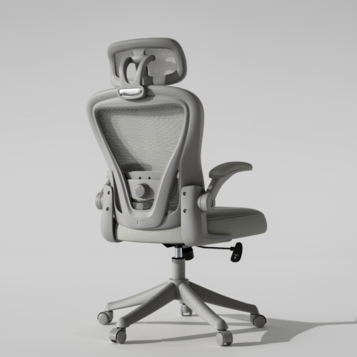 Ergonomic Office Chair with Footrest, Mesh Office Desk Chair with Grey