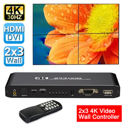 4K HD 2×3 HDMI DVI Video Wall Controller Processor 1X2 1X3 1X4 2X1 3×1 4X1 5×1