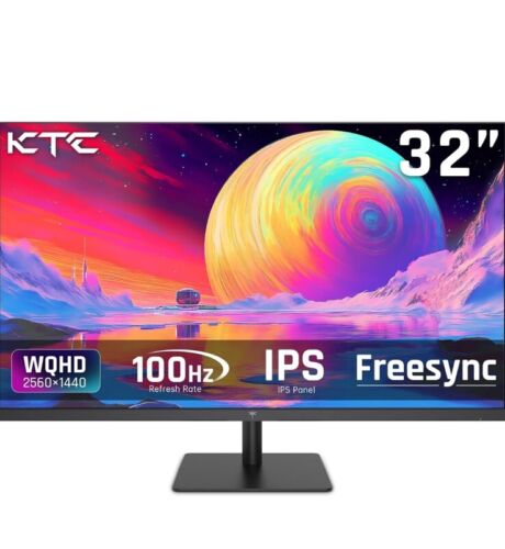 KTC 32 Inch 2K Computer Monitor, IPS 1440p Monitor with Ultra-Thin Bezels