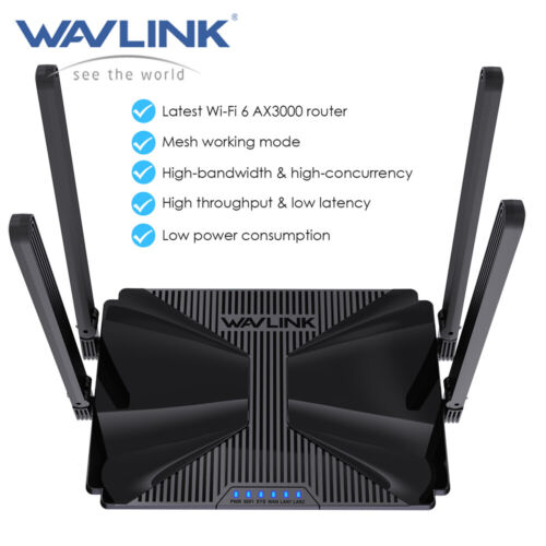 WAVLINK Wi-Fi 6 3000Mbps Router WIFI Wireless Extender Gaming Router MU-MIMO NEW