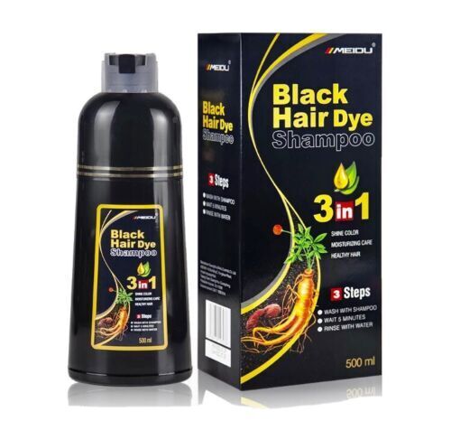 Black, Dark Brown, Chestnut Hair Dye Shampoo Instant 3 in 1 +100% Grey Coverage