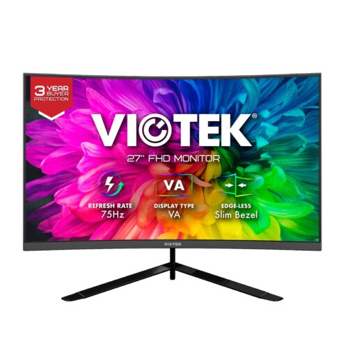 VIOTEK 27″ 240hz/75hz Monitor for Gaming Office FHD 1920x1080p FreeSync G-Sync