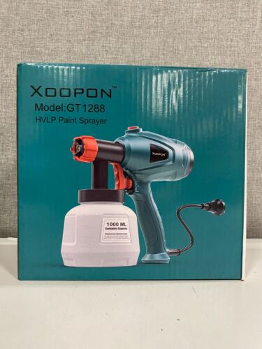 Xoopon Paint Sprayer GT1288 High Power HVLP Spray Gun Copper Nozzles, Brand New