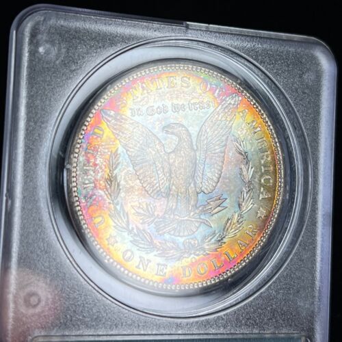 1904-O $1 MS63 OGH Toned Morgan Silver Dollar – PCGS Rattler – Beautiful Toning