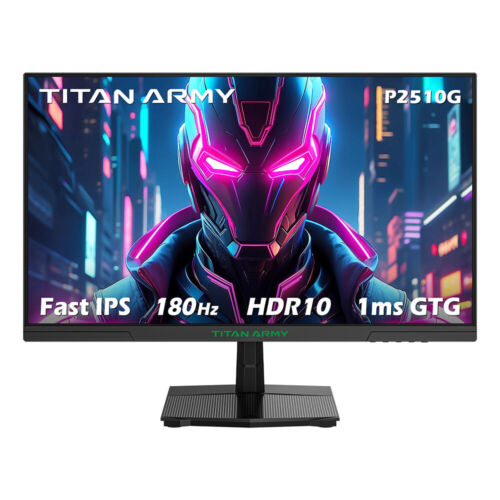 TITAN ARMY P2510G Gaming Monitor, 24.5” 1920*1080 FAST IPS Screen 180Hz Refresh