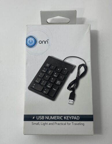 USB NUMERIC KEYPAD 18 FULL-SIZE KEYS Wired PC & MAC COMPATIBLE Plug & Play NEW