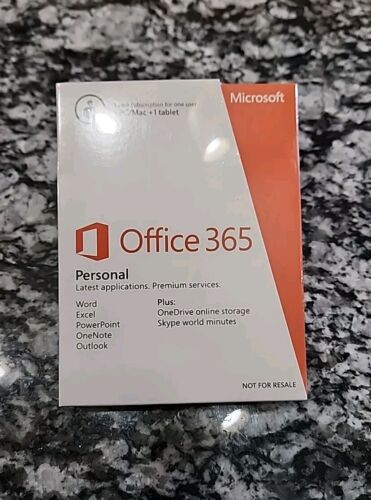 New Office 365 PERSONAL for 1 Year.  Sealed. EOM. Free Shipping