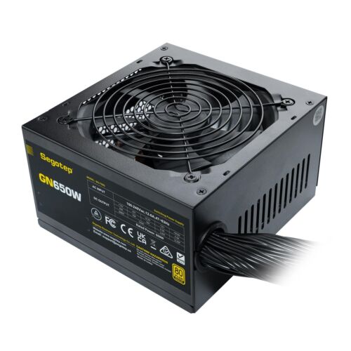 650W 80 Plus Gold Certified Non-Modular ATX Power Supply with 6+2 Pin Connect…