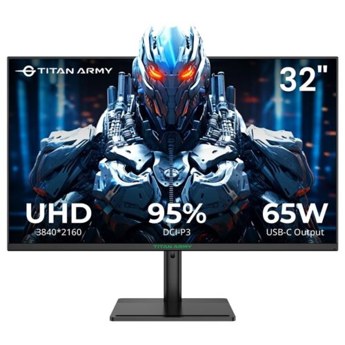 TITAN ARMY P32H2U Commercial Monitor, 32-inch 3840×2160 4K UHD Screen 60Hz HDR10