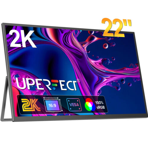 UPERFECT 22″ 2K Monitor 2560*1440 60 Hz HDMI USB C 16:9 Display Computer Screen