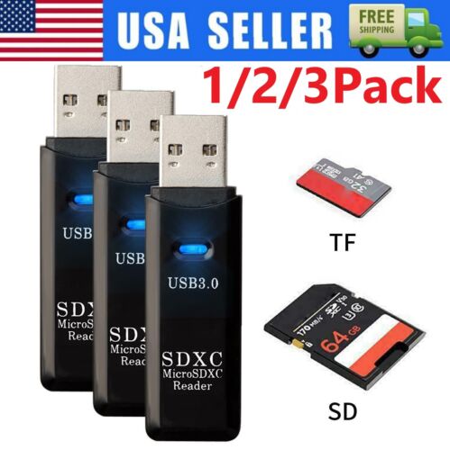 USB 3.0 SD Card Reader for PC Micro SD Card to USB Adapter for Camera Memory C