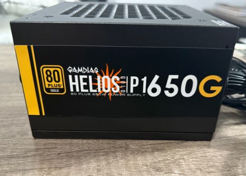 GAMDIAS HELIOS P1-650G 80+ GOLD 650W ATX DESKTOP PC Power Supply PSU