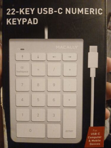 MACALLY 22 KEY USB-C NUMERIC KEYPAD FOR ANDROID,MAC AND WINDOWS