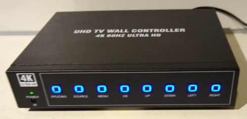 UHD 4K Video Wall Controller 2×2 1×4 1×3 4K60 HDMI DP Inputs W/ 4 TV Splice MINT