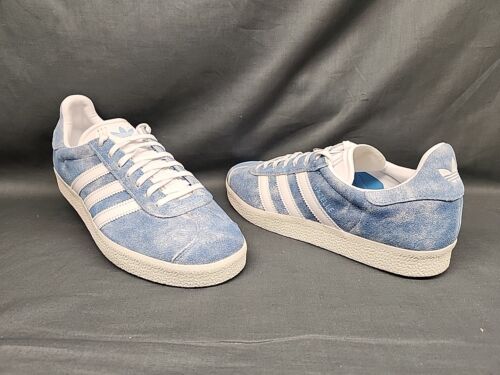 Adidas Men’s Gazelle Sneakers Semi Blue Burst Cloud White Size 7.5 NEW NO BOX!