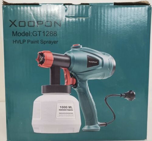 Xoopon Paint Sprayer GT1288 High Power HVLP Spray Gun Copper Nozzles, Brand New