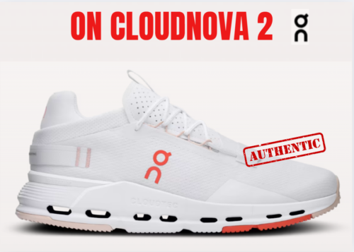 New Full Box! ON CLOUDNOVA 2 RUNNING TECH MEN SHOE, WHITE FLAME