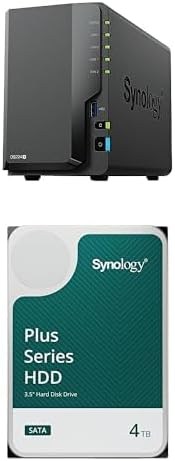 Synology 2 Bay DiskStation DS224+ with 2 x HAT3300-4T