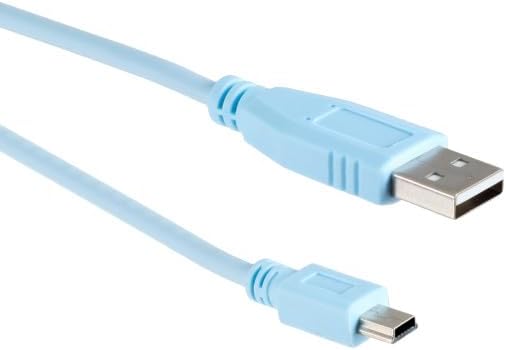 USB Console Cable (Compatible with Cisco CAB-Console-USB), 6ft in Length, USB Type A to USB Type Mini B, Rollover Console Cable, USB 2.0, Connect to Routers, Switches, and Firewalls