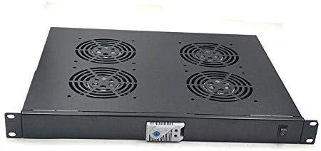 RAISING ELECTRONICS Rack Mount Temperature Control Server Fan Cooling System with 4 Fans 1U