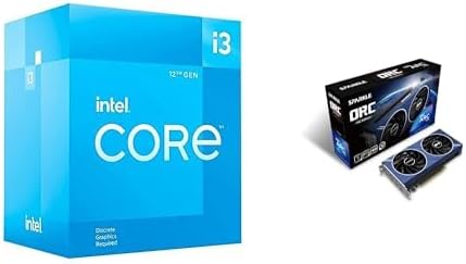 Intel Core i3-12100F Desktop Processor + Sparkle Intel Arc A750 Graphics Card