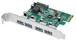 SIIG 4-Port USB 3.0 PCIe Host Adapter, 5Gbps Data Transfer Rate Support