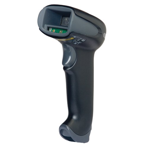 Honeywell 1900GSR-2-2 Xenon Series 1900 Area-Imaging Scanner, RS232/USB/IBM, Standard Range Imager, Gun Only, Cable Required, 1D, PDF417, 2D Decode Capability, Integrated Ratchet Stand, Black