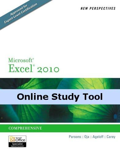 CourseMate for Parsons/Oja/Ageloff/Carey’s New Perspectives on Microsoft Excel 2010: Comprehensive, 1st Edition