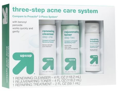 Acne Care Clear Skin System, 3-Step Kit (Renewing Cleanser, Rejuvenating Toner, Repairing Treatment)