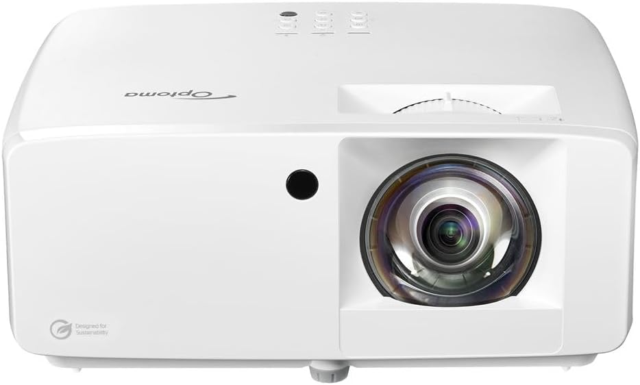 Optoma GT2100HDR Compact Short Throw Laser Home Theater and Gaming Projector, 1080p HD with 4K HDR Input, Bright 4,200 Lumens for Day and Night Viewing