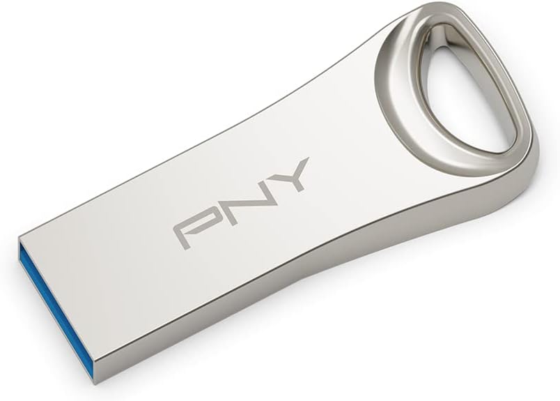 PNY 128GB Elite-X USB 3.2 Flash Drive – 220MB/s, Durable Premium Metal Housing, for Storing, Sharing, and Protecting Important Content, ‎P-FDI128ELTX-GE, Silver