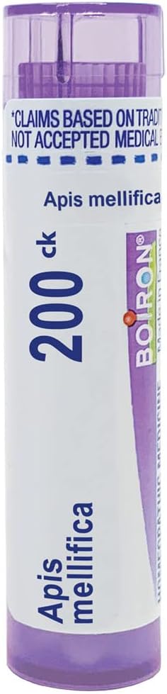 Boiron Apis Mellifica 200CK, 80 Pellets, Homeopathic Medicine for Insect Bites